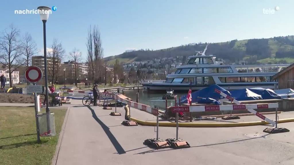 Ausbaggerungen am Piratenhafen Zug