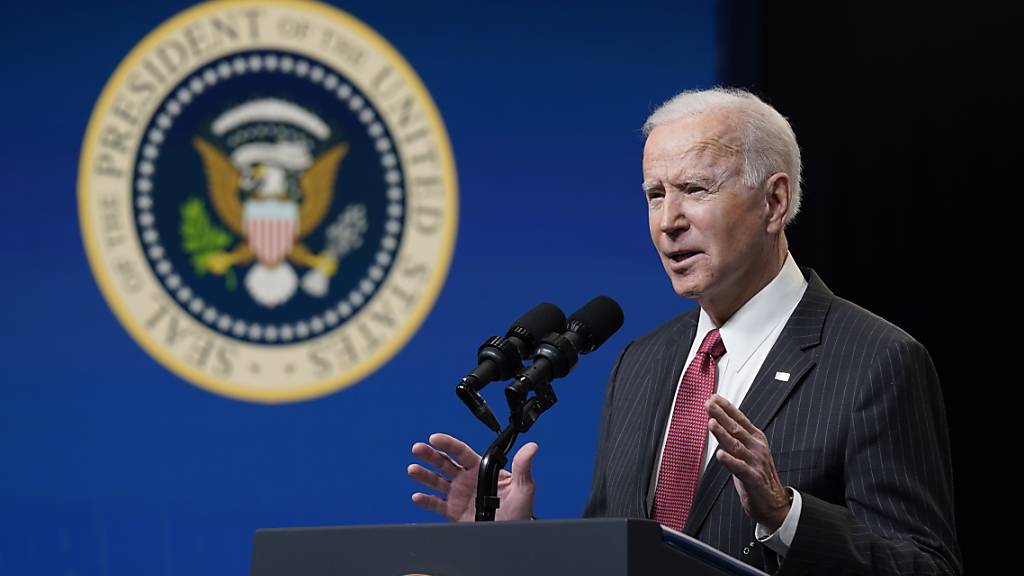 Joe Biden, Präsident der USA, spricht im South Court Auditorium im Weißen Haus. Foto: Patrick Semansky/AP/dpa