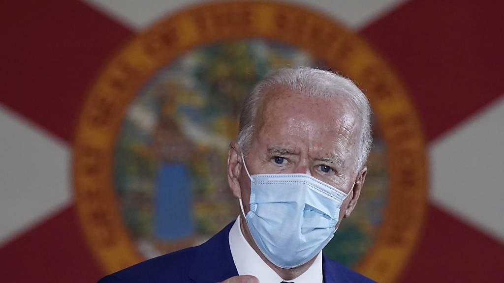 Joe Biden, Präsidentschaftskandidat der Demokraten, spricht bei einem Wahlkampftermin. Foto: Carolyn Kaster/AP/dpa