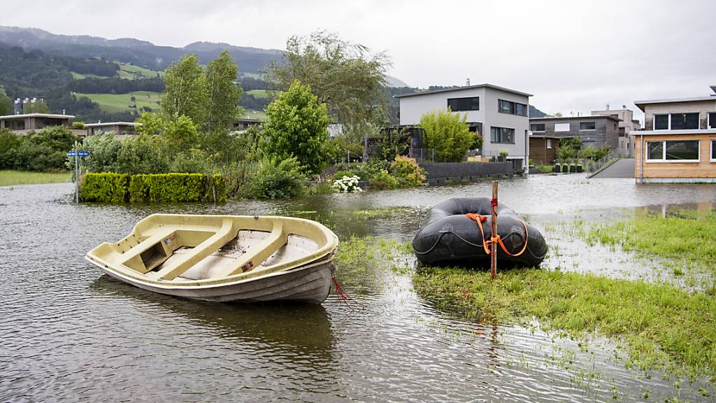 Hochwasser im Sommer 2021 in Giswil OW: Der Regierungsrat hält einen Verfassungsartikel zum Klimaschutz für nicht notwendig. (Archivaufnahme)