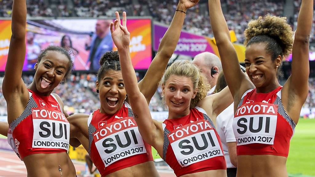 Die Schweizer Sprint-Staffel sorgte im Vorlauf über 4x100 m für einen Schweizer Rekord