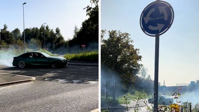 BMW driften im Tiktok-Video um Kreisel – Polizei warnt 