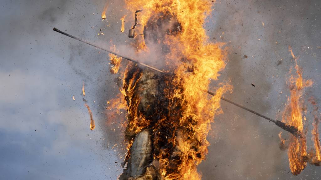 Nur 12 Minuten und 48 Sekunden hielt der Böögg den Flammen stand.