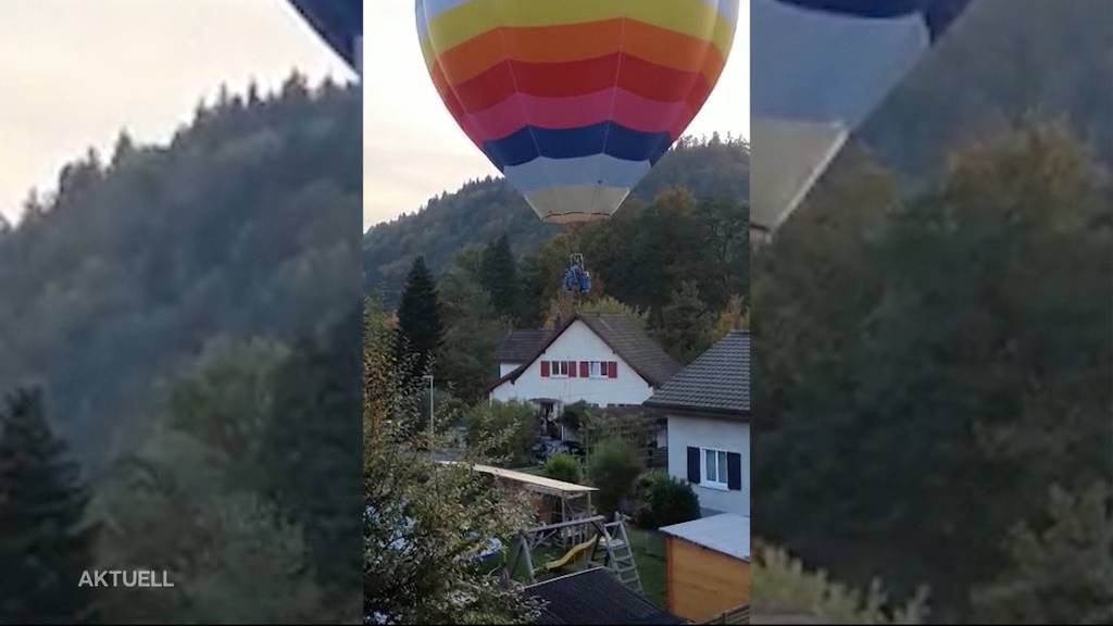 Ein Heissluftballon sorgte bei den Anwohnern in Teufenthal für Aufregung