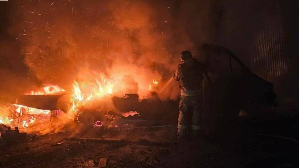 Drohnenangriffe auf Ukraine, Raketeneinschlag in Südrussland