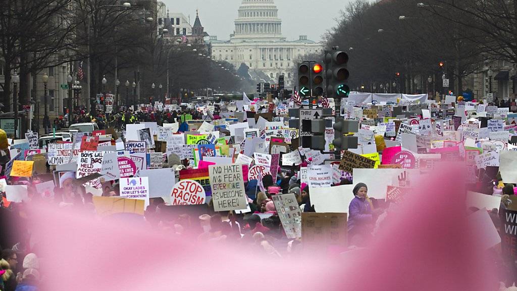 Der «Women's March» markiert zwei Jahre Widerstand gegen die Präsidentschaft von US-Präsident Trump.