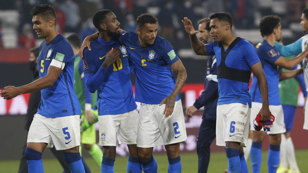 Die Brasilianer freuen sich über den siebenten Sieg in der WM-Qualifikation