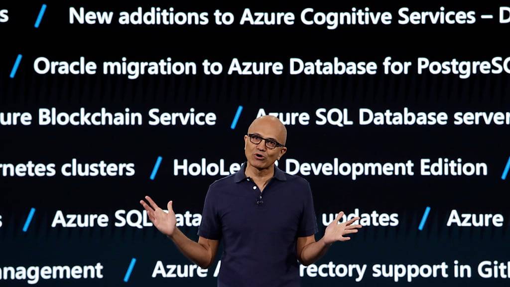 Microsoft-CEO Satya Nadella soll laut Google mit dem Clouddienst Azure eine marktbeherrschende Stellung ausgenutzt haben. (Archivbild)