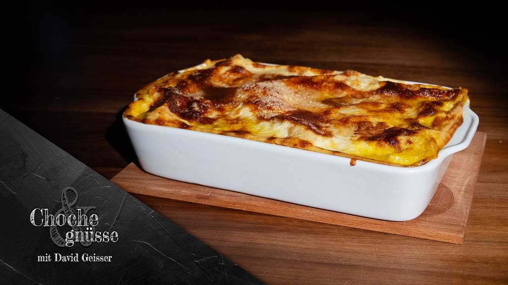 Kürbis-Eierschwämmli-Lasagne