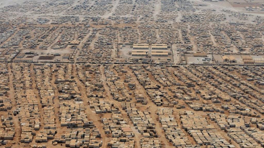 Riesiges Flüchtlingslager in Jordanien: Rund 8,6 Millionen Menschen sind im vergangenen Jahr wegen eines Konflikts im eigenen Land geflohen. (Archivbild)