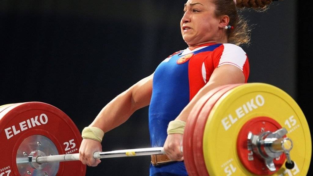 Nicht in Rio: Die russischen Gewichtheber (im Bild Nadeschda Jewstjuchina) sind an den Olympischen Spielen nicht erwünscht
