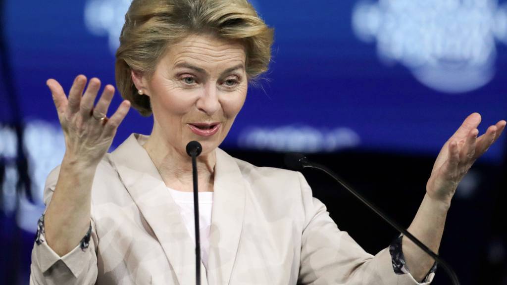 ARCHIV - Ursula von der Leyen, Präsidentin der Europäischen Kommission, hält eine Rede vor dem Beginn der Jahrestagung des Weltwirtschaftsforums. Foto: Markus Schreiber/AP/dpa