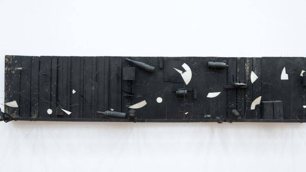 Das Werk «Relief méta-mécanique sonore I» (1955) von Jean Tinguely ist Teil der Ausstellung «Stunde Null» im Kunsthaus Zürich. Sie dauert vom 7. Juni bis 22. September 2019.