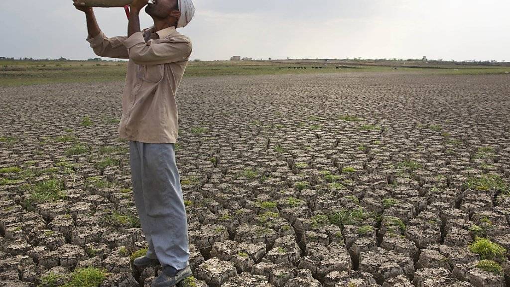 Dürren trocknen Felder aus wie dieses in Indien - und vertreiben die Bauern aus der Region. (Symbolbild)
