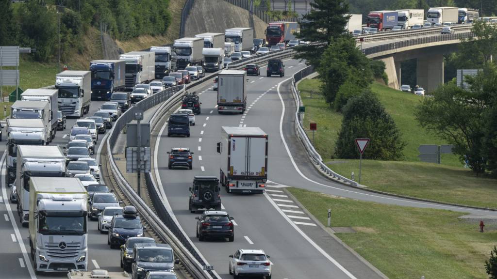 Es ist ein bekanntes Bild zu Ferienzeiten vor dem Gotthard-Nordportal: Der Verkehr staut sich jeweils auf mehreren Kilometern. (Archivbild)