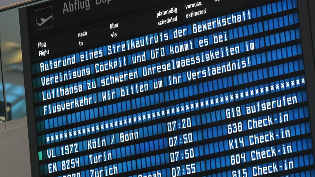 Die deutsche Gewerkschaft «Vereinigung Cockpit» hat mehr als 5000 Beschäftigte zu einem 48-Stunden-Streik aufgerufen. (Archivbild)
