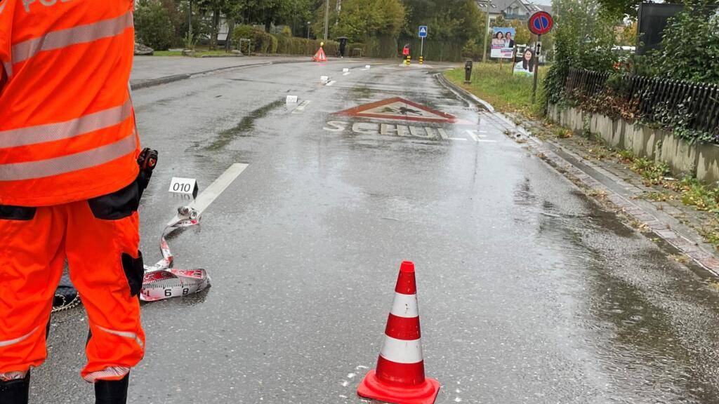 Die Unfallstelle in Schwerzenbach am 14. Oktober.