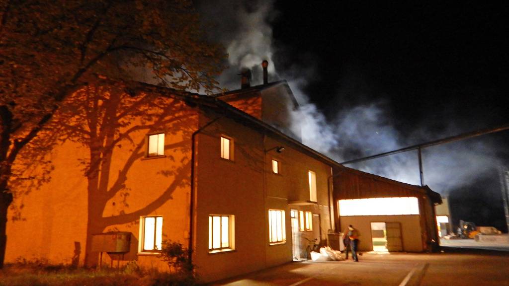 In der Nacht auf Mittwoch geriet in Gachnang eine Gastrocknungsanlage in Brand.