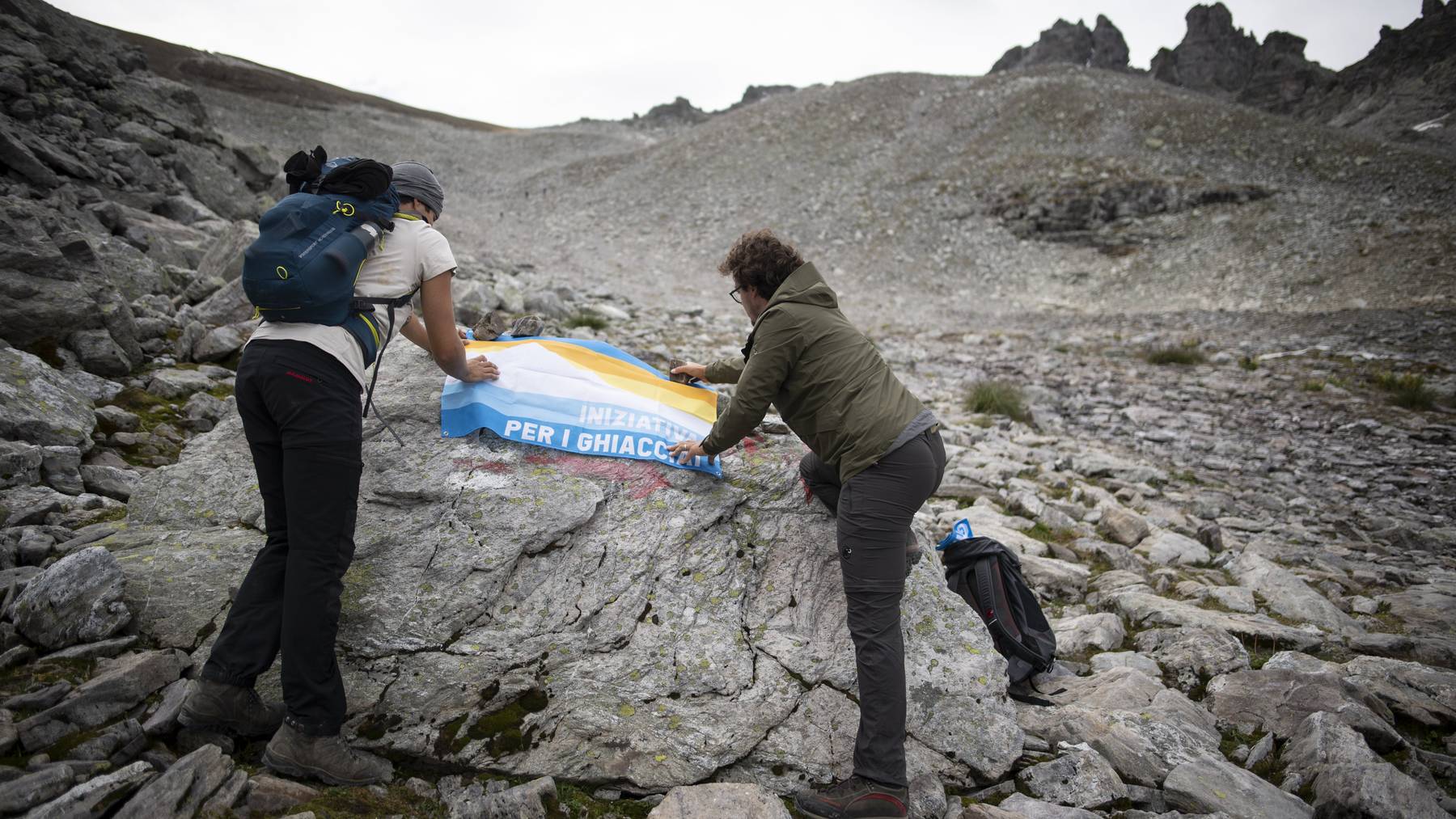Gilt als erstes Schweizer Gletscher-Opfer: Aktivisten gedenken im Herbst dem verschwundenen ewigen Eis am Pizol, dem höchsten St.Galler Berg.