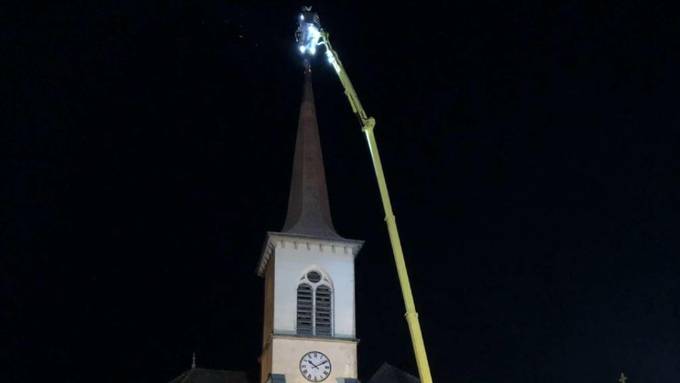 Glockenturm im Kanton Freiburg beschädigt