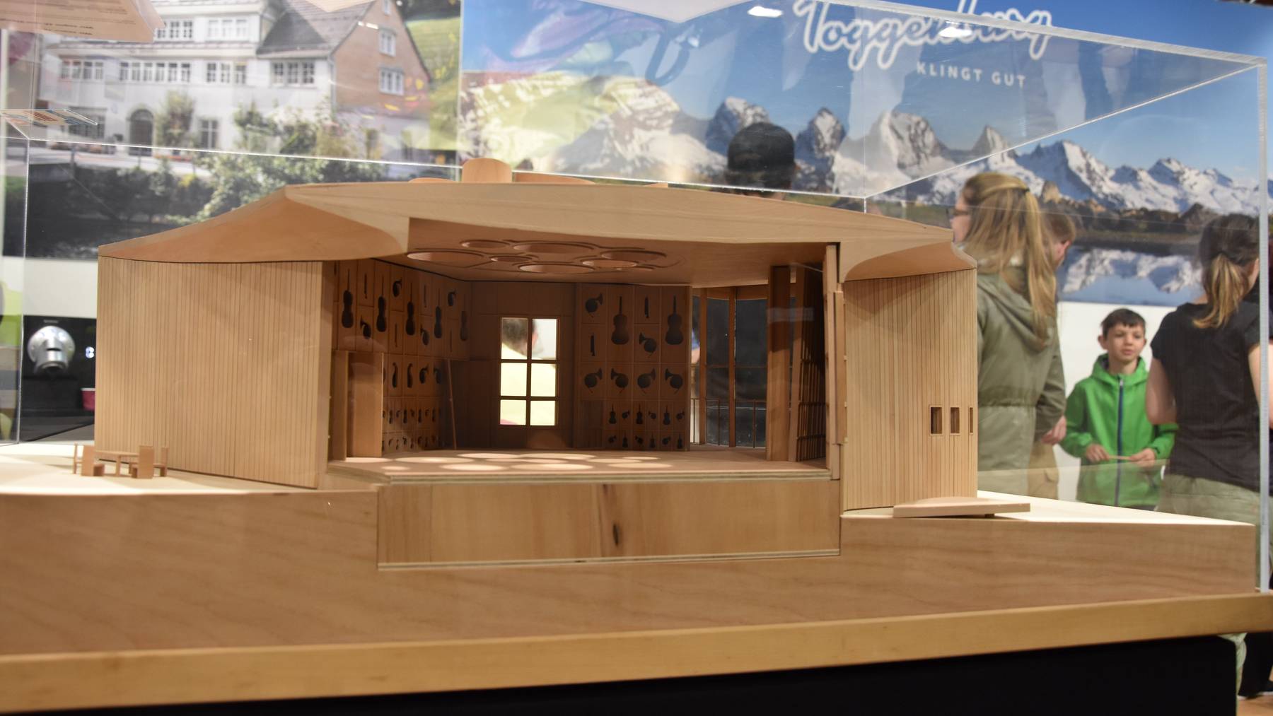 Das Modell des Klanghauses wurde dieses Jahr an der Toggenburger Messe  präsentiert, nun wird es Wirklichkeit.