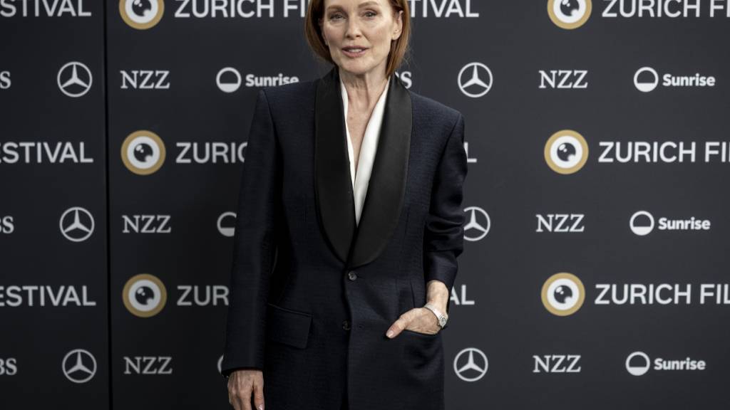 Die oscarprämierte Schauspielerin Julianne Moore am Zurich Film Festival (ZFF). Ihr wurde der Ehrenpreis «Golden Icon Award» verliehen.
