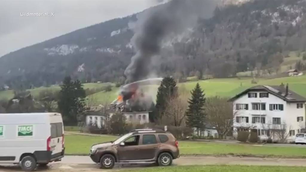Brand in Grandval im Berner Jura