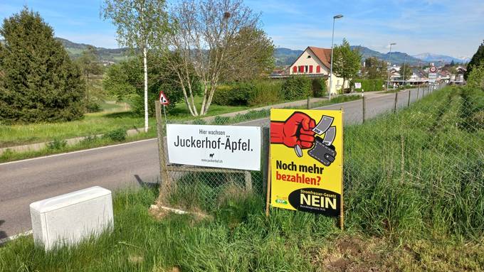 Zoff um Zentimeter: SVP-Plakat erzürnt Juckerhof in Seegräben