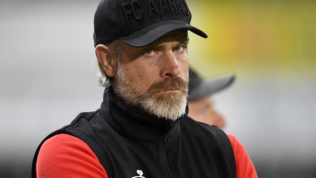 Aaraus Trainer Stephan Keller sass im Spitzenspiel gegen Winterthur eine Sperre ab