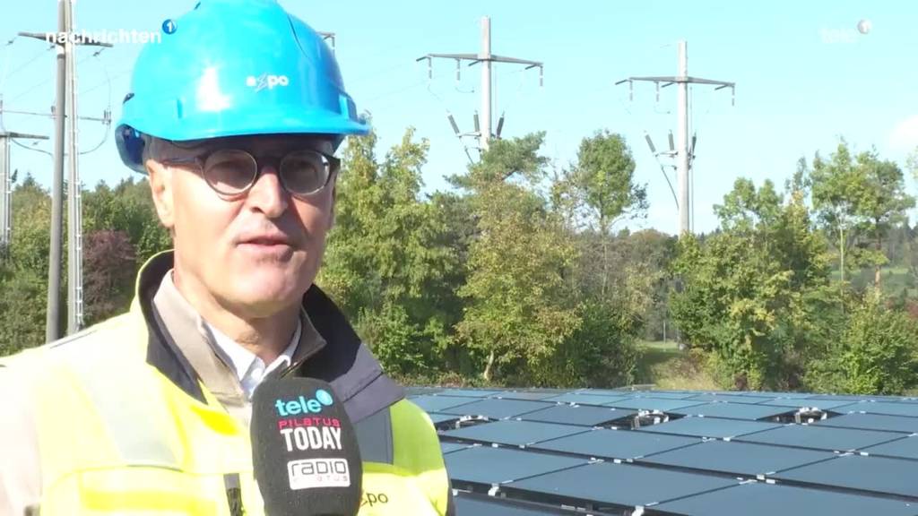 Neue Solaranlage mit Boden-Pannels in Baar