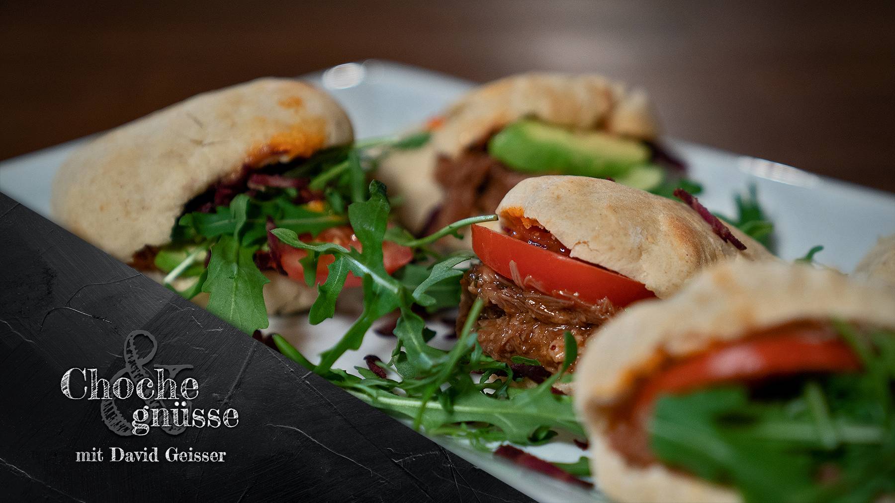 Choche & gnüsse mit David Geisser, Fladenbrot mit Pulled Pork