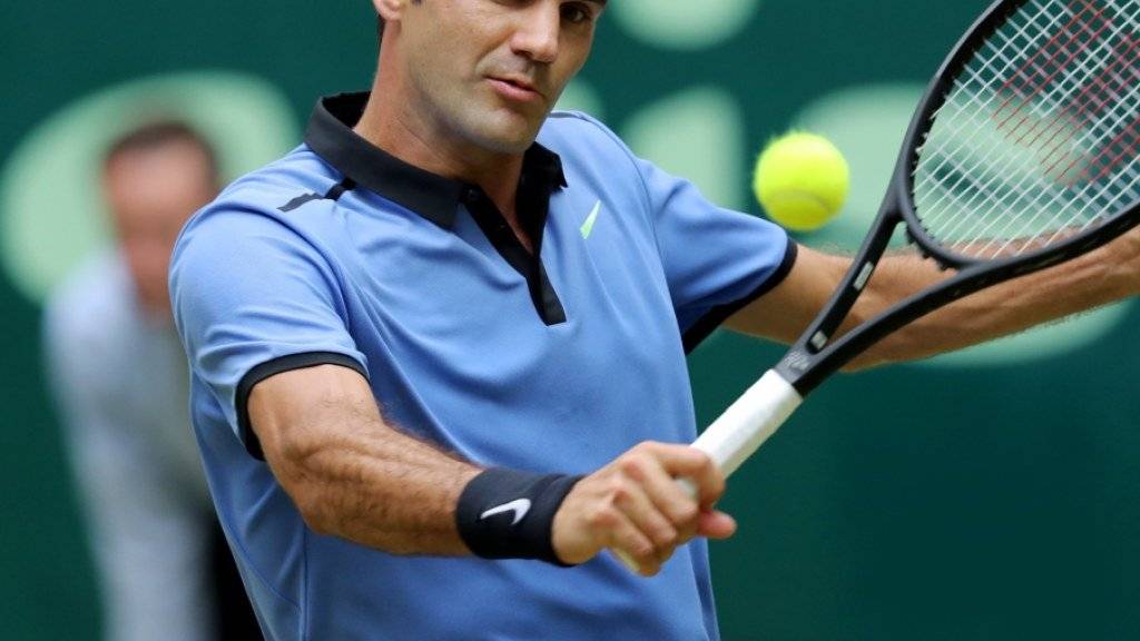 Startet am Montag in Halle in seine Rasensaison: Roger Federer