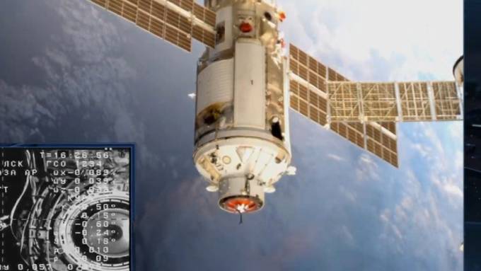 Zwischenfall nach Andocken von Forschungsmodul an Raumstation ISS