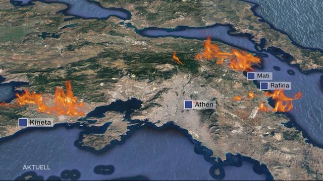 Über 60 Tote: Katastrophale Brände in Griechenland
