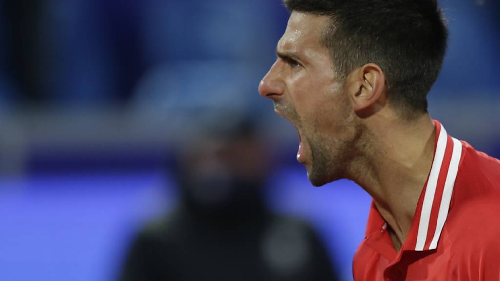 Novak Djokovic schreit sich den Frust vom Leib.