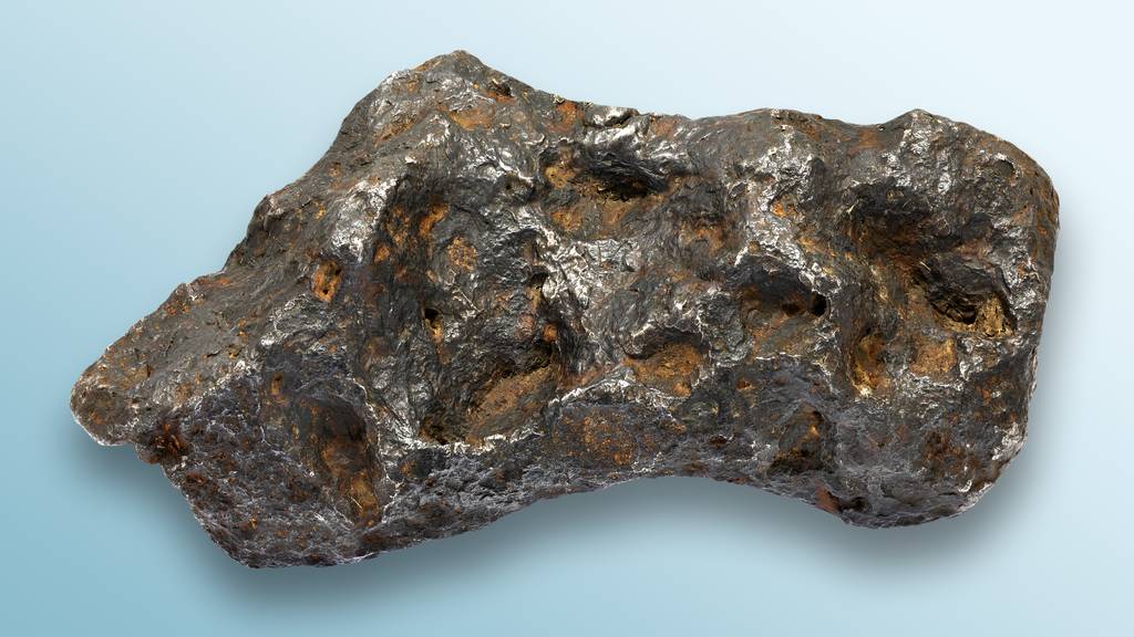 Ein Meteorit hat häufig einen sehr hohen Metallanteil. Im Bild: Ein Meteorit aus Argentinien.