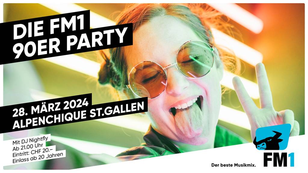 Tanze mit uns an der FM1 90er Party