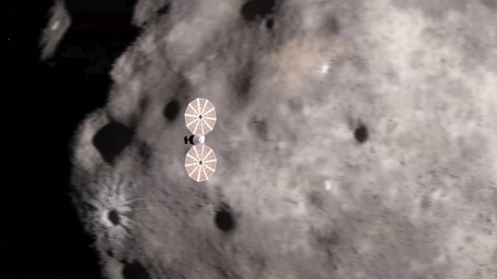 HANDOUT - Die Nasa-Sonde «Lucy» hat ihren ersten Asteroiden besucht. Foto: Uncredited/NASA/AP/dpa - ACHTUNG: Nur zur redaktionellen Verwendung und nur mit vollständiger Nennung des vorstehenden Credits