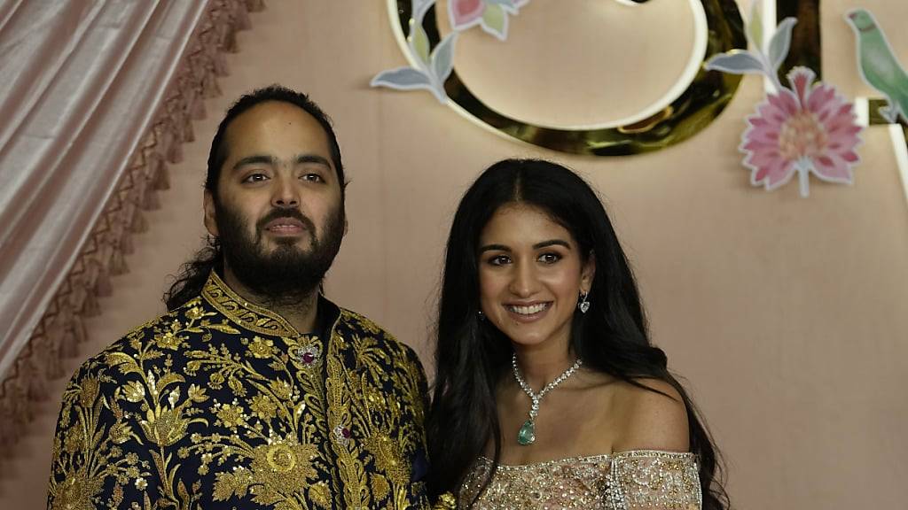 Das glückliche Paar: Anant Ambani und Radhika Merchant geben sich am Freitag in Indien das Ja-Wort.