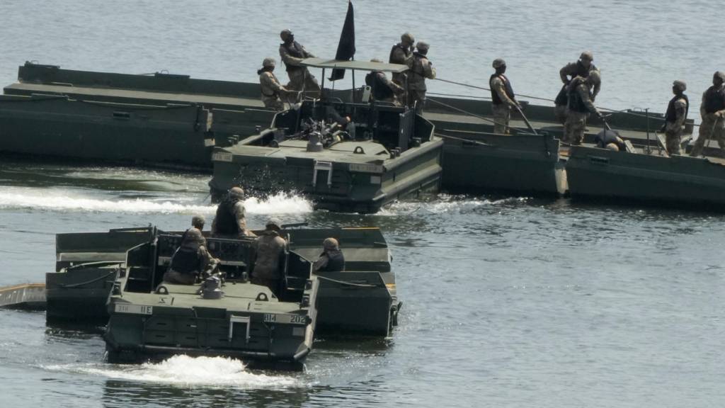 Soldaten der US-Armee nehmen an der Militärübung «Ulchi Freedom Shield» teil. Foto: Ahn Young-joon/AP/dpa