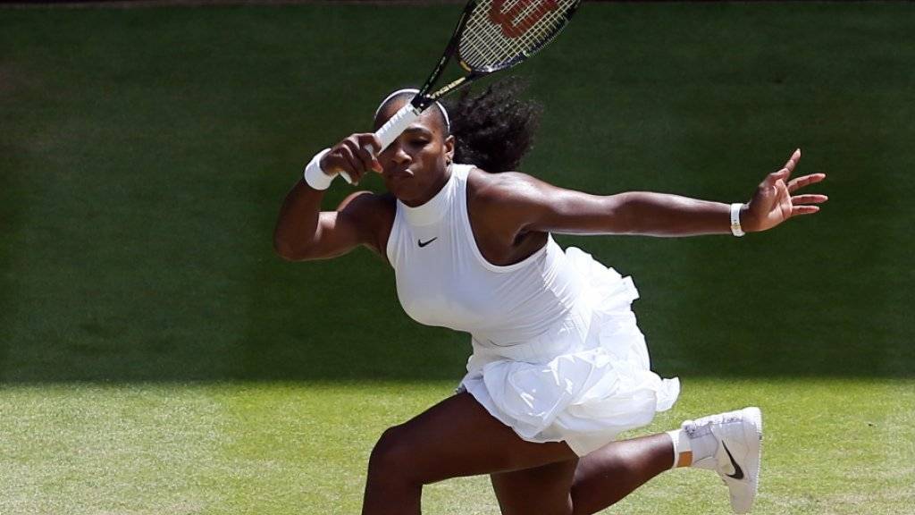 Selten in Bedrängnis: Serena Williams gewann den ersten Wimbledon-Halbfinal überlegen
