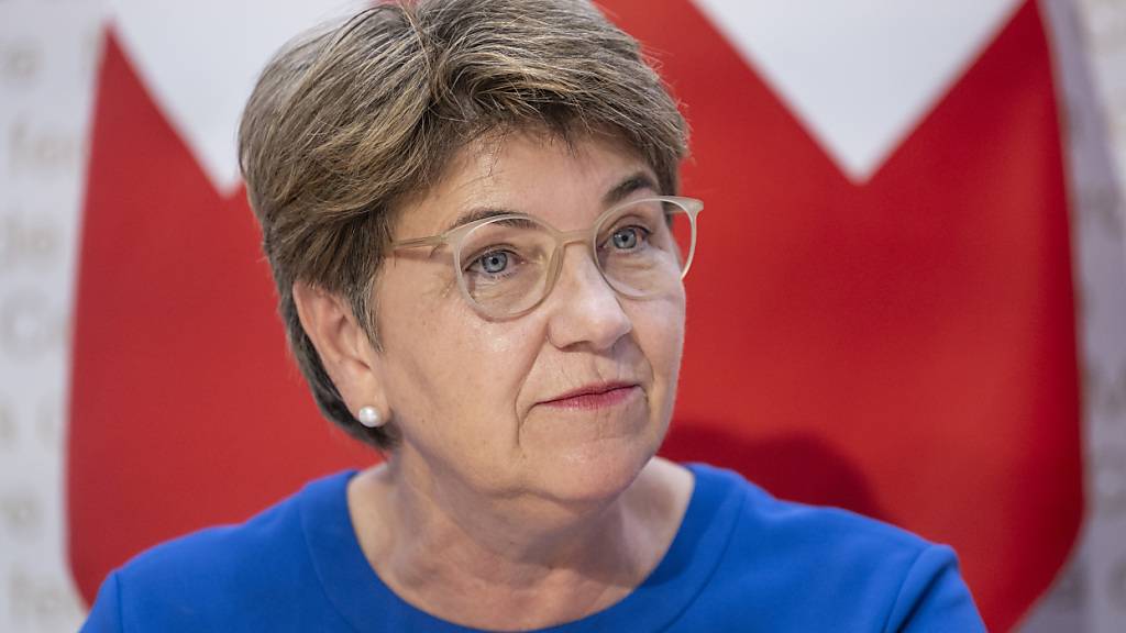 Verteidigungsministerin Viola Amherd unterzeichnete im Sommer 2023 eine Absichtserklärung zum Beitritt der Schweiz zur European Sky Shield Initiative. Die zuständige Nationalratskommission will nun, dass das Parlament über den Beitritt entscheidet. (Archivbild)