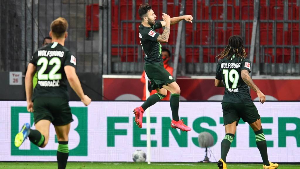 Renato Steffen glänzt dank seiner Sprungkraft für Wolfsburg als Kopfball-Torschütze