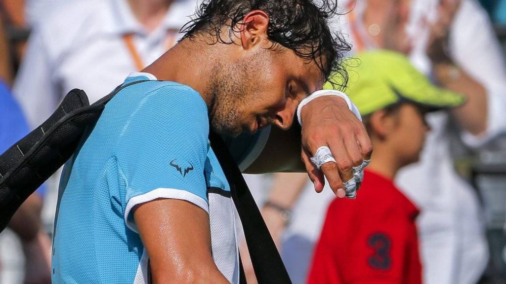 Angeschlagen: Rafael Nadal setzt die Hitze in Miami zu