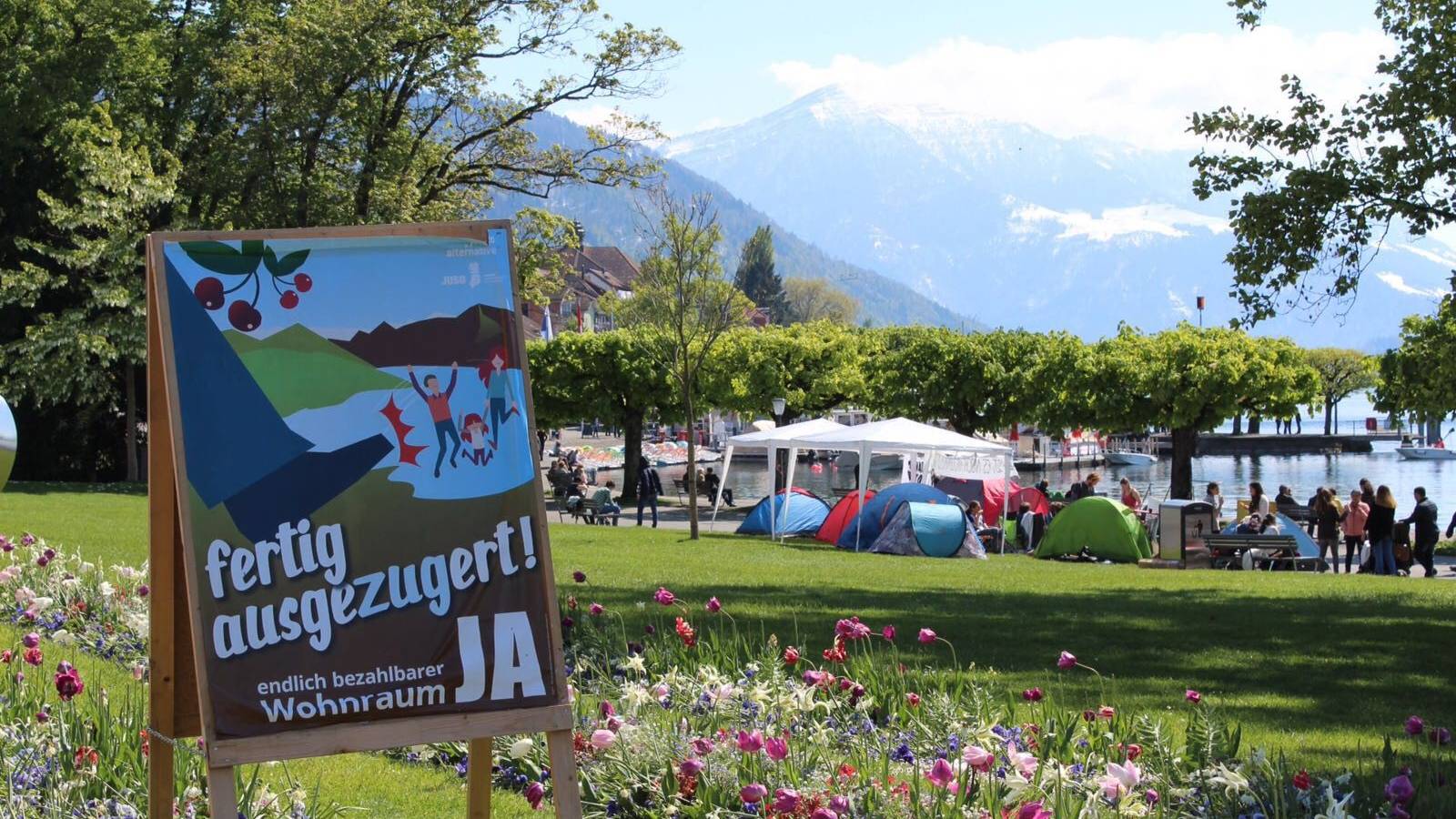 Rössliwiese in Zug besetzt