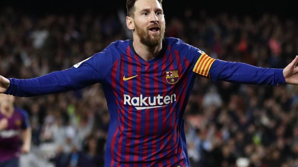 Soeben hat Lionel Messi das Tor erzielt, das dem FC Barcelona einen weiteren Meistertitel sichert