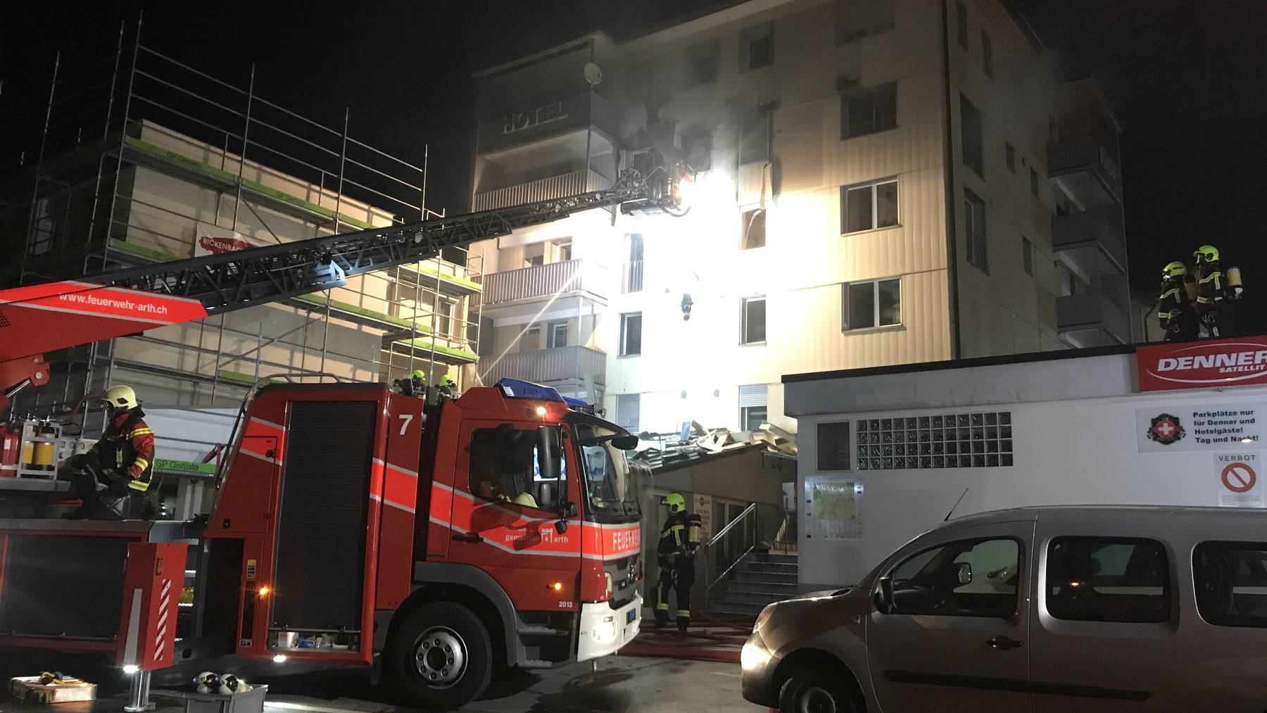 In der Nacht auf Samstag, 16. Mai 2020, ist in einem Hotelbetrieb in Seewen ein Brand ausgebrochen.