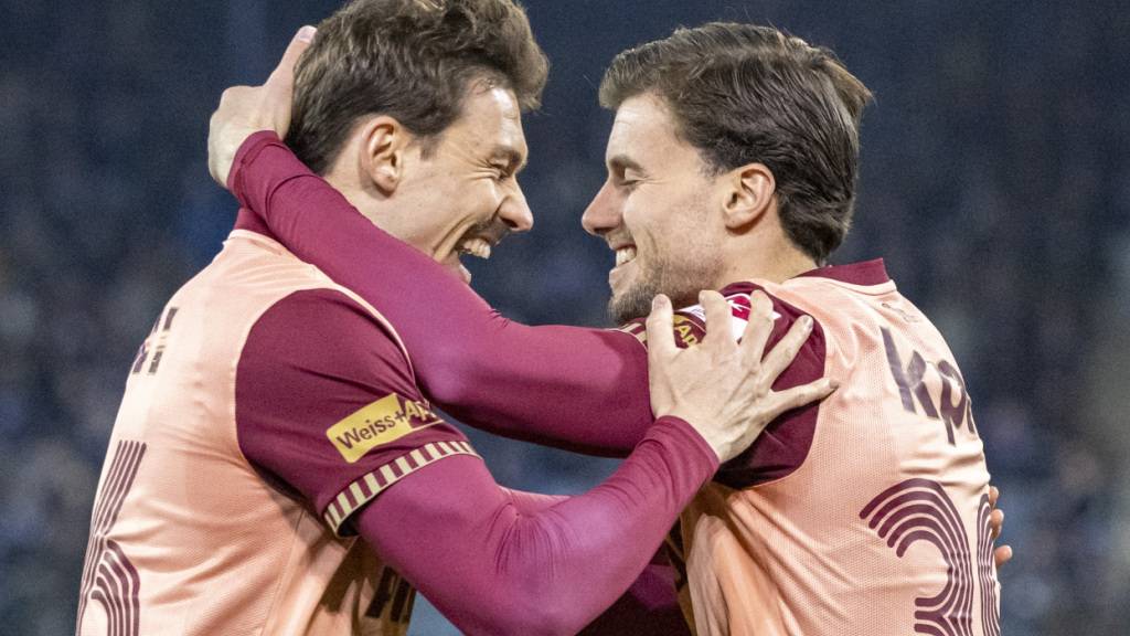 Glückliche Berner in Luzern: Die Young Boys feiern den zweiten Sieg in Serie