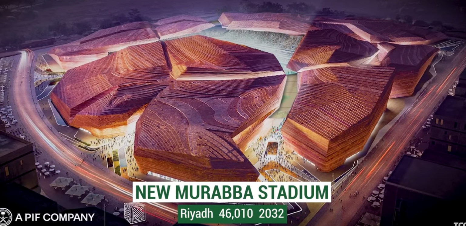 The design of the new Murabba Stadium is inspired by the local acacia tree.