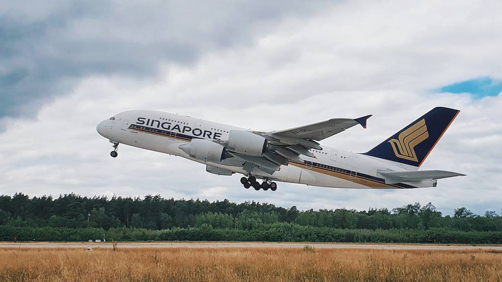 Mit diesem Flugzeug sind wir nach Singapur gereist